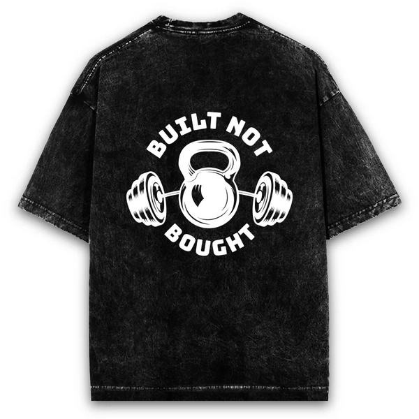 Built Not Bought — Oversized Acid Wash Tee back