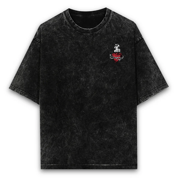 Fearless & Relentless — Oversized Acid Wash Tee