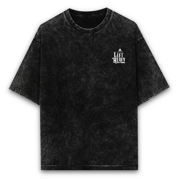 Lift Heavy Stay Strong — Oversized Acid Wash Tee