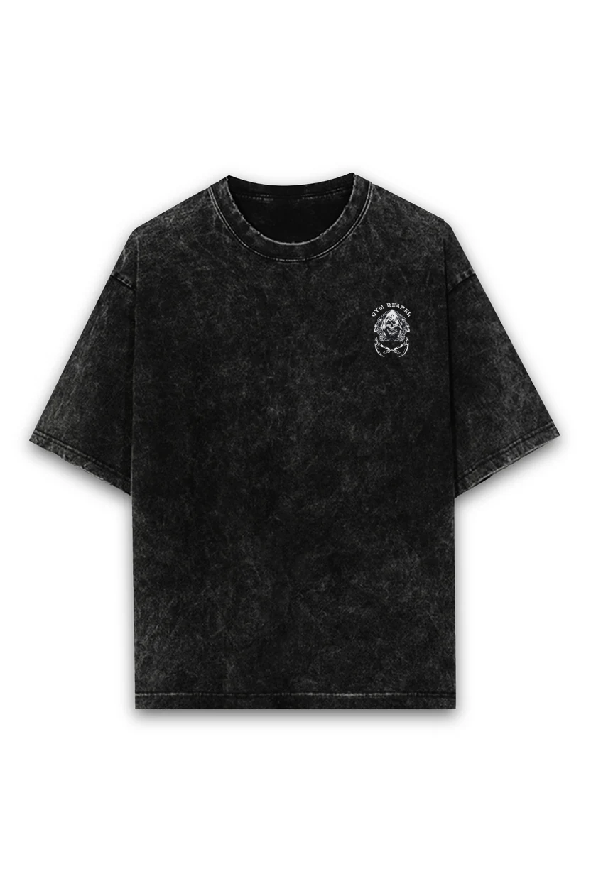 Gym Reaper — Oversized Acid Wash Tee